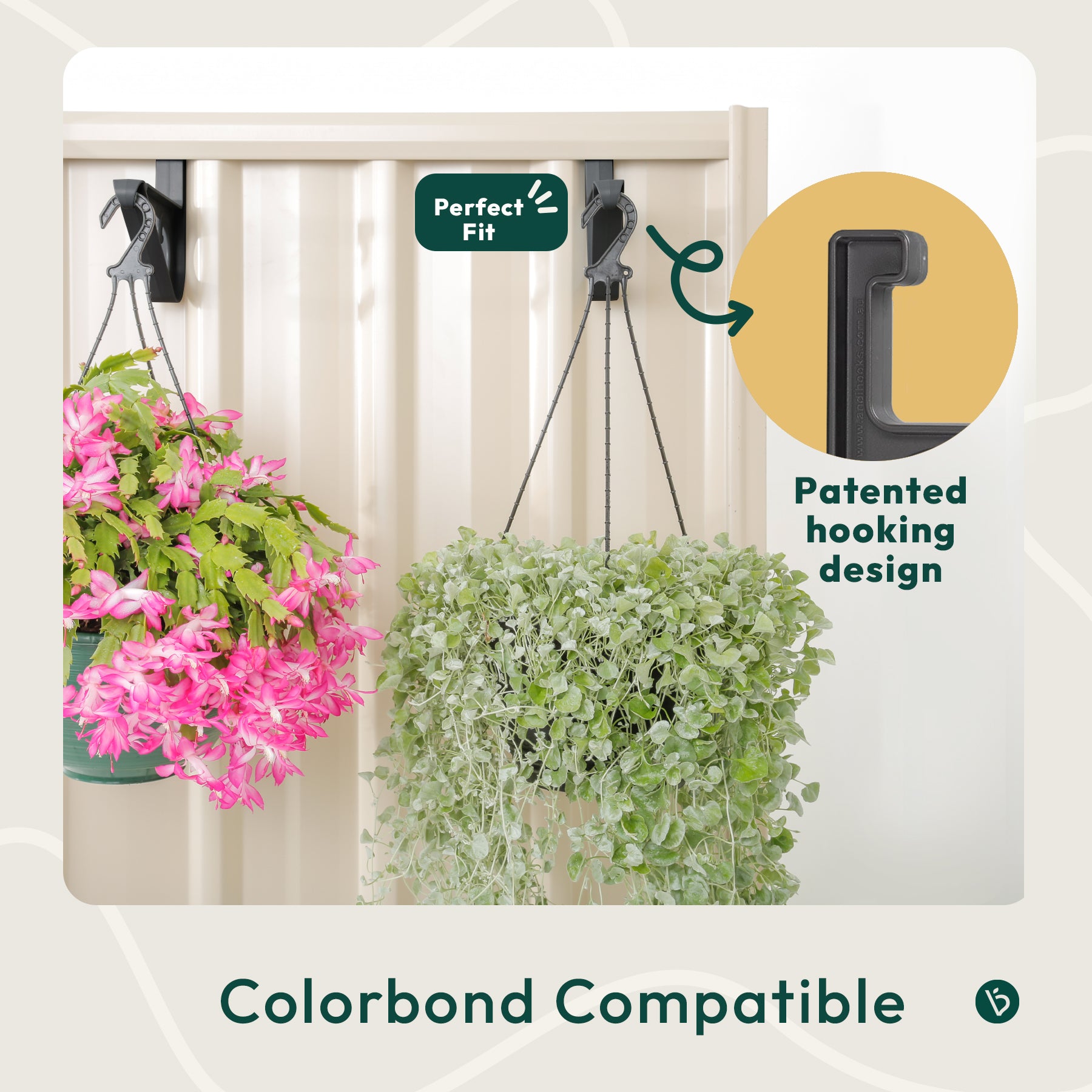 hanging plants on colorbond fence Vista Monument – Andihooks