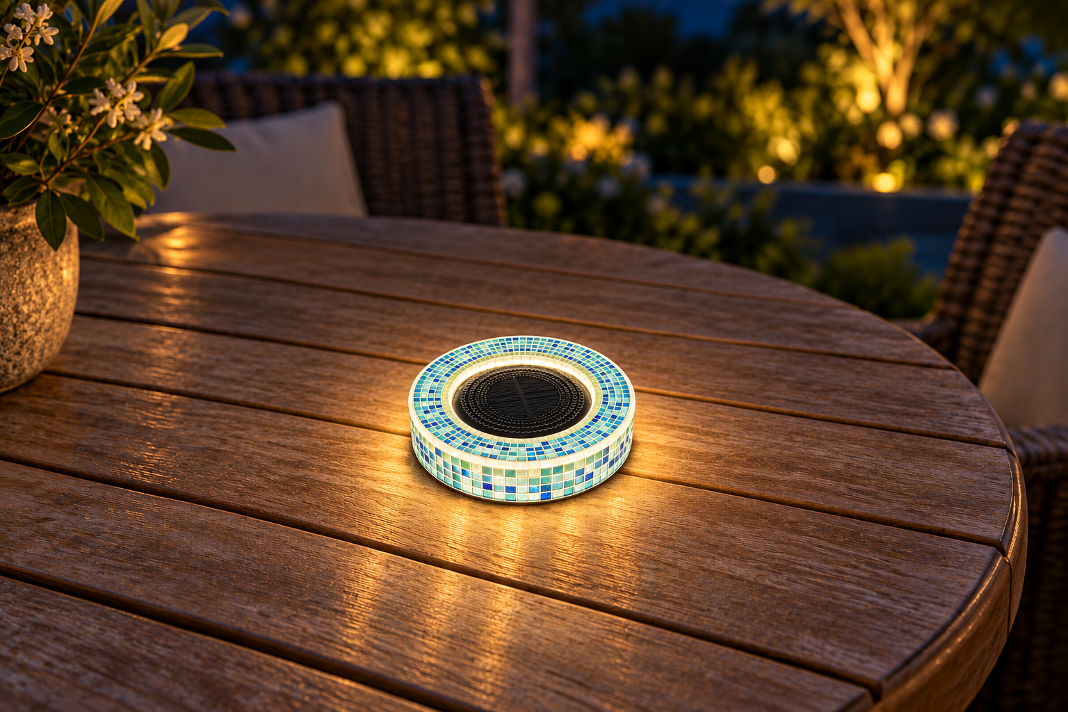 Mosaic Solar Light Sapphire