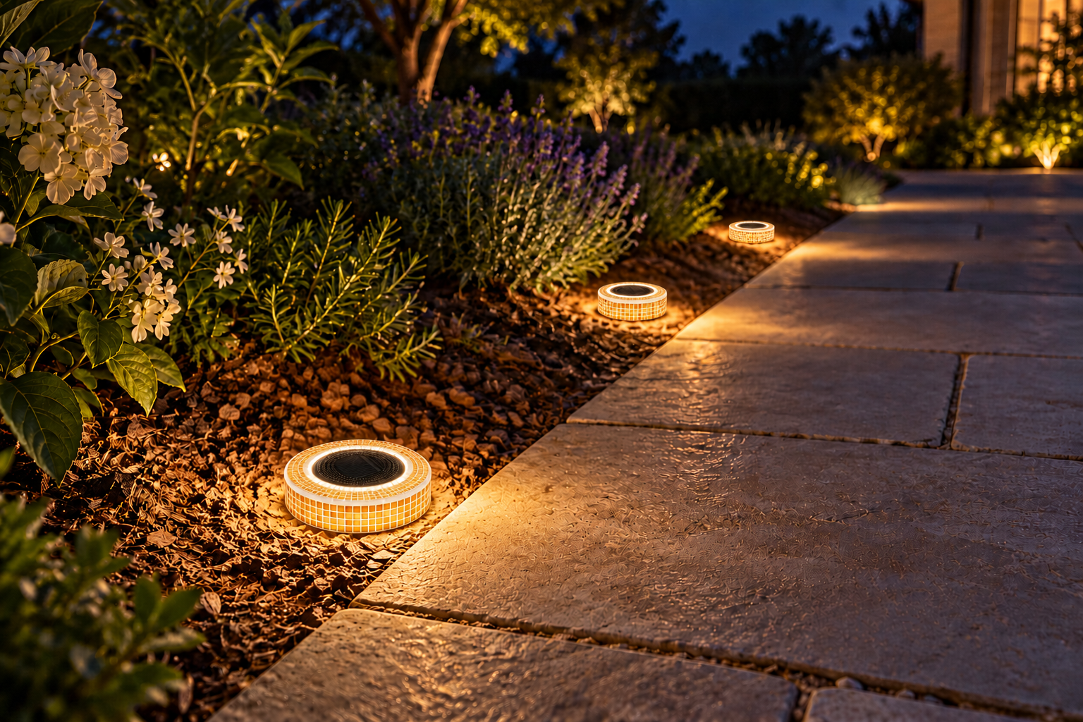 Mosaic Solar Light Amber