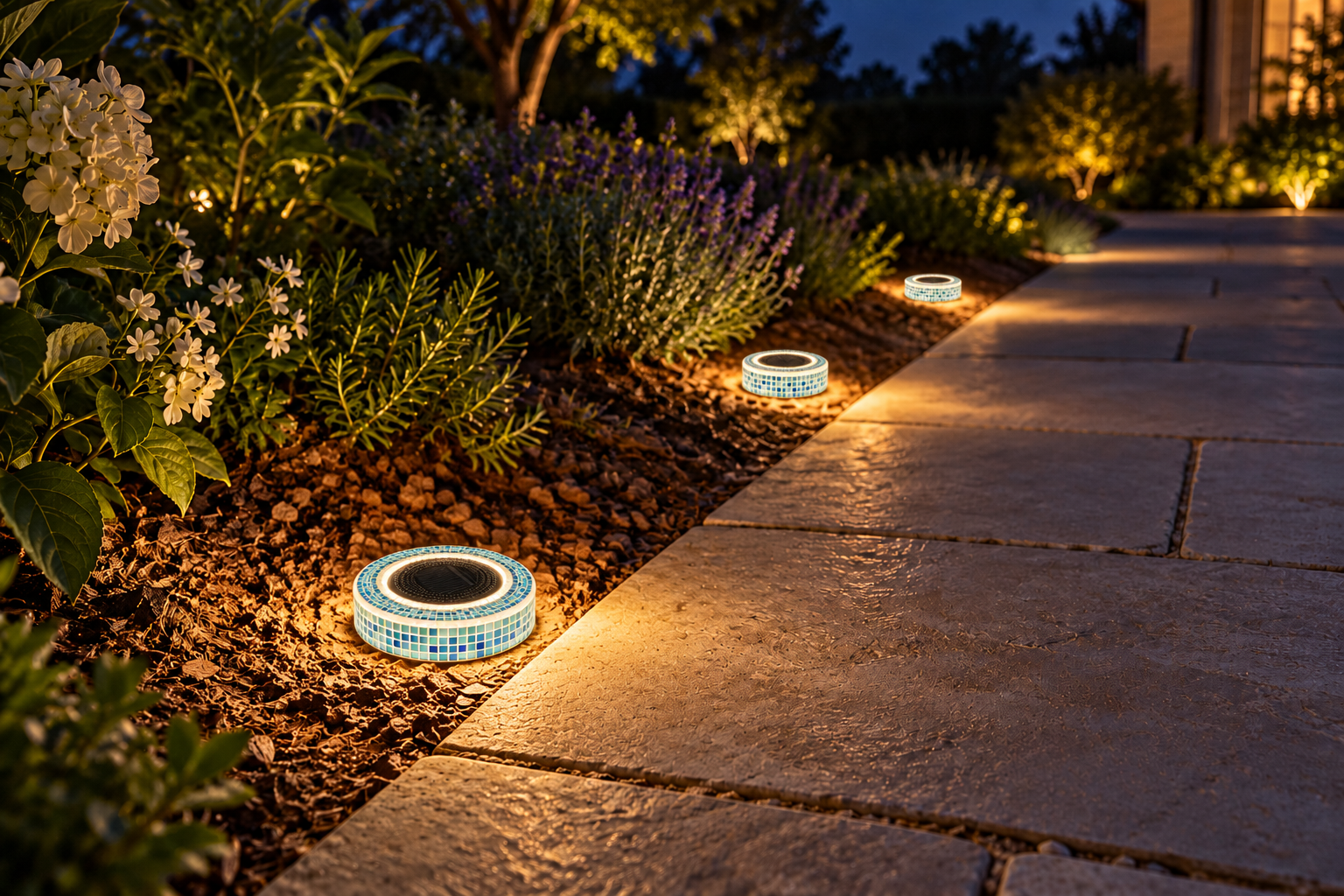 Mosaic Solar Light Sapphire